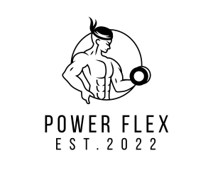 Muscle Bodybuilder Gym logo design