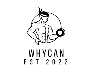 Weightloss - Muscle Bodybuilder Gym logo design