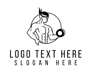 Muscle Bodybuilder Gym Logo