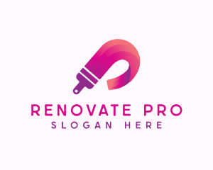 Paintbrush Home Renovation  logo design