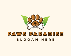 Bone Dog Paw logo design