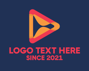 Mobile App - Modern Media Player logo design