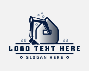 Heavy Duty - Excavator House Construction logo design