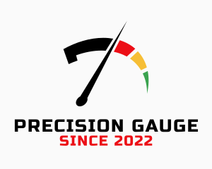 Gauge - Speed Meter Number 7 logo design