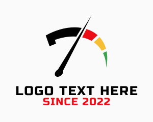 Level - Speed Meter Number 7 logo design
