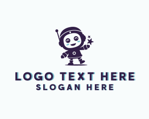 Toy Store - Cute Robot Toy logo design