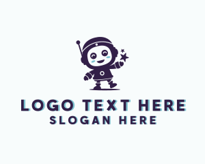 Cute Robot Toy Logo