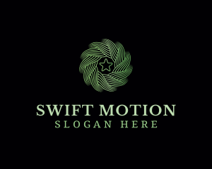 Motion Wave Star logo design