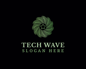 Motion Wave Star logo design