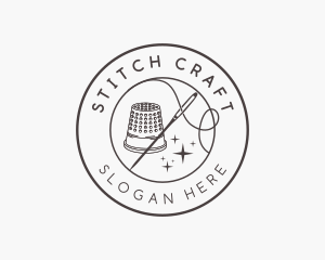 Sew - Thimble Needle Sewing logo design