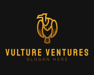 Gold Bird Vulture logo design