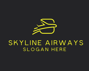 Yellow Jet Tours Airplane logo design