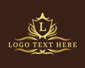 Wealth - Luxury Premium Crest Shield logo design