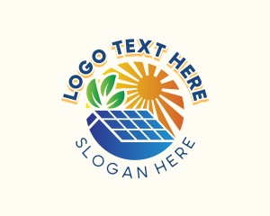 Power - Solar Panel Roofing logo design