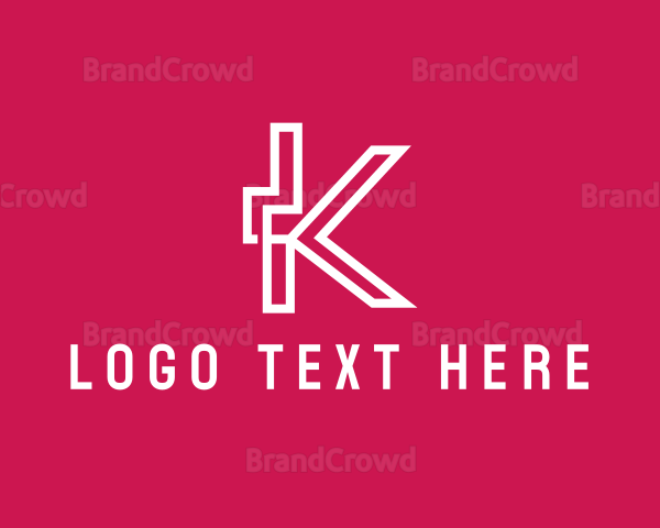 Geometric Tech Letter K Logo