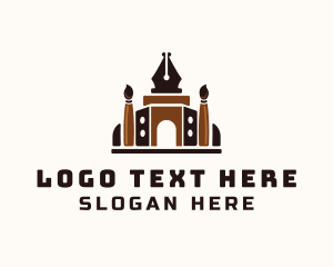 Taj Mahal - Art Kingdom Temple logo design