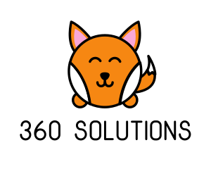 Cute Corgi Dog logo design