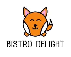 Cute Corgi Dog logo design