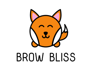 Cute Corgi Dog logo design