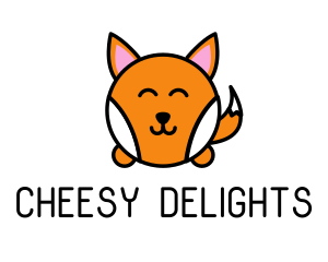 Cute Corgi Dog logo design