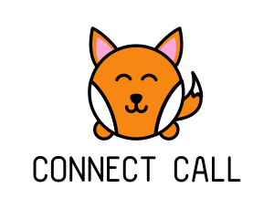 Cute Corgi Dog logo design