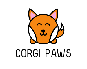 Corgi - Cute Corgi Dog logo design