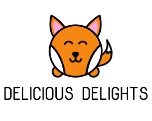 Cute Corgi Dog logo design