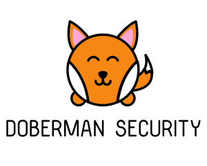 Cute Corgi Dog logo design