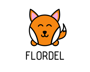 Cute Corgi Dog logo design