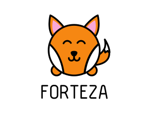 Cute Corgi Dog logo design