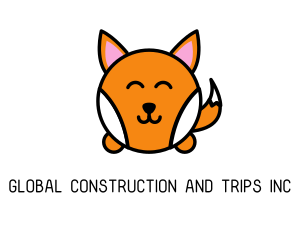 Cute Corgi Dog logo design