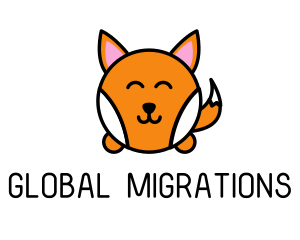 Cute Corgi Dog logo design