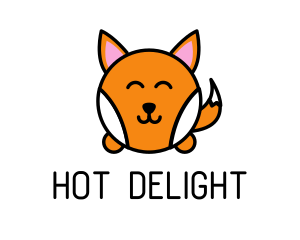 Cute Corgi Dog logo design