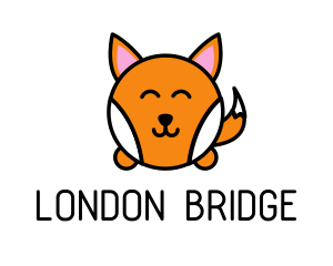 Cute Corgi Dog logo design