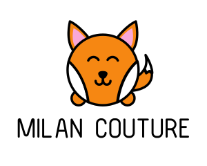 Cute Corgi Dog logo design