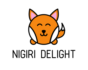 Cute Corgi Dog logo design