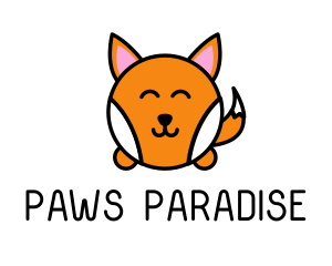 Cute Corgi Dog logo design