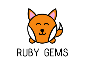 Cute Corgi Dog logo design