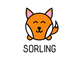 Cute Corgi Dog logo design