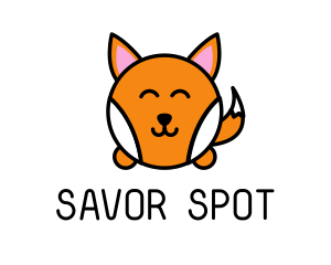 Cute Corgi Dog logo design