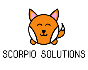 Cute Corgi Dog logo design