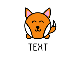 Cute Corgi Dog logo design