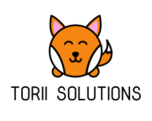 Cute Corgi Dog logo design