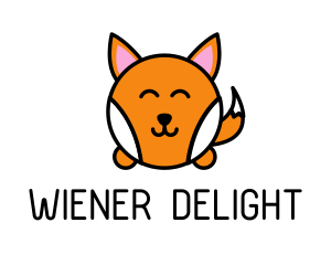 Cute Corgi Dog logo design