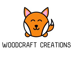 Cute Corgi Dog logo design