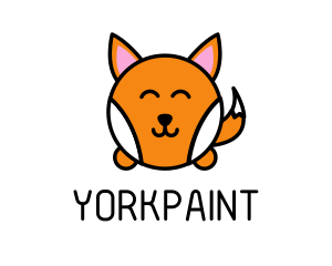 Cute Corgi Dog logo design