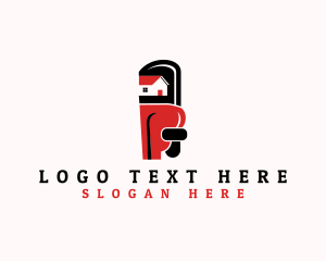 Toilet - Wrench House Handyman logo design