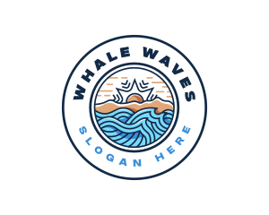 Wave Resort Waterpark logo design