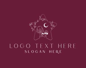 Shrooms - Star Holistic Mushroom logo design