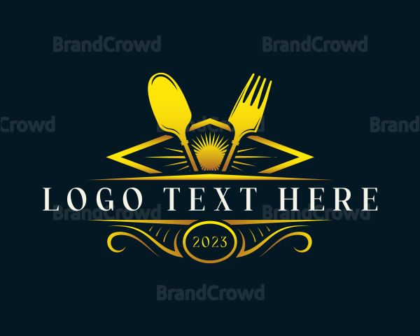 Luxury Dish Restaurant Logo